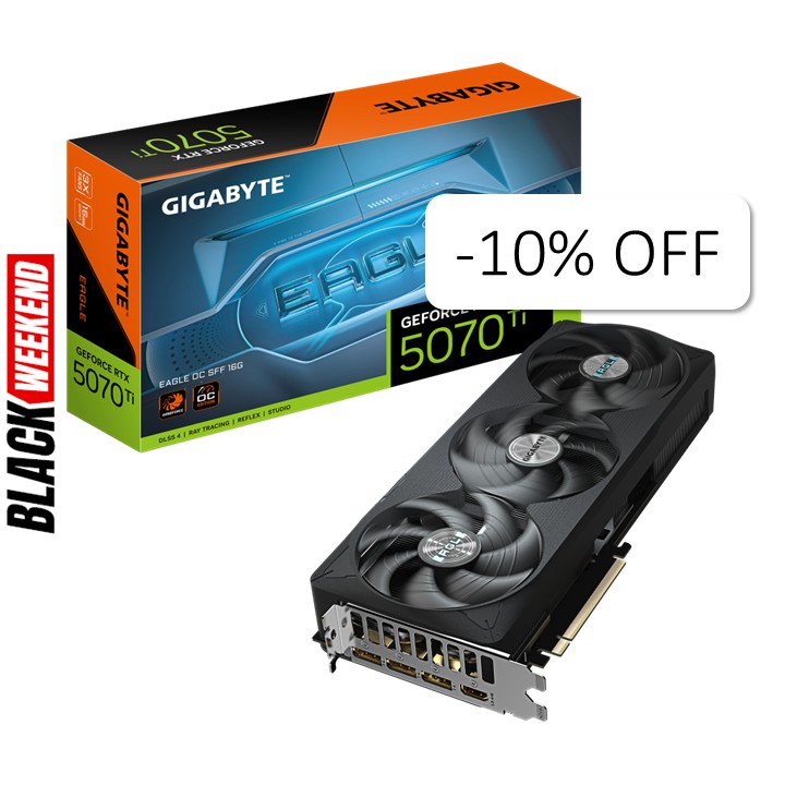 Tarjeta de Video 16GB GDDR7 Gigabyte GeForce RTX 5070 Ti EAGLE OC SFF HDMI DP PCIe 5.0