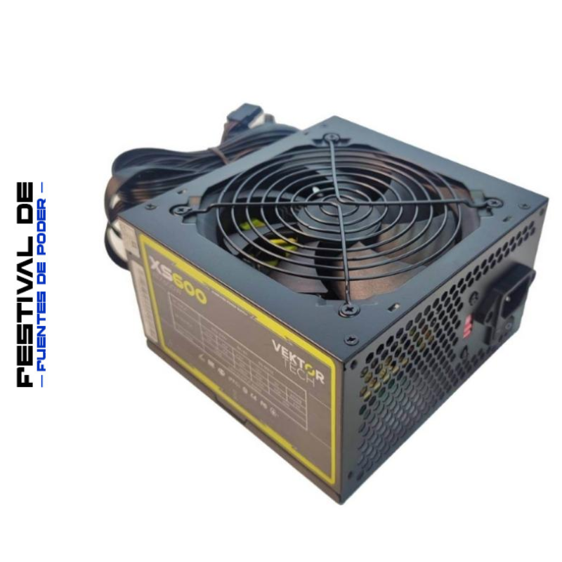 Fuente de Poder Gaming 600W VektorTech ATX XS600