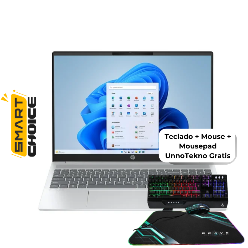 Laptop HP OmniBook 5 16" Touchscreen Intel Core Ultra 7 255U 16GB RAM 1TB SSD Intel Graphics W11 Home Plateada Teclado Ingles