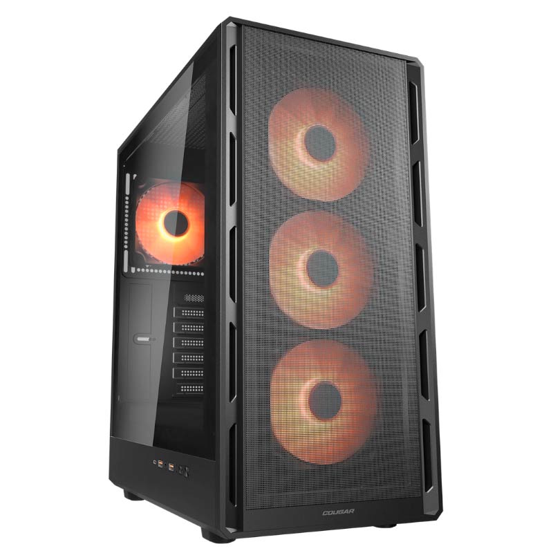 Case Gaming Cougar AirFace Pure Pro Media Torre ATX Negro (Sin Fuente)