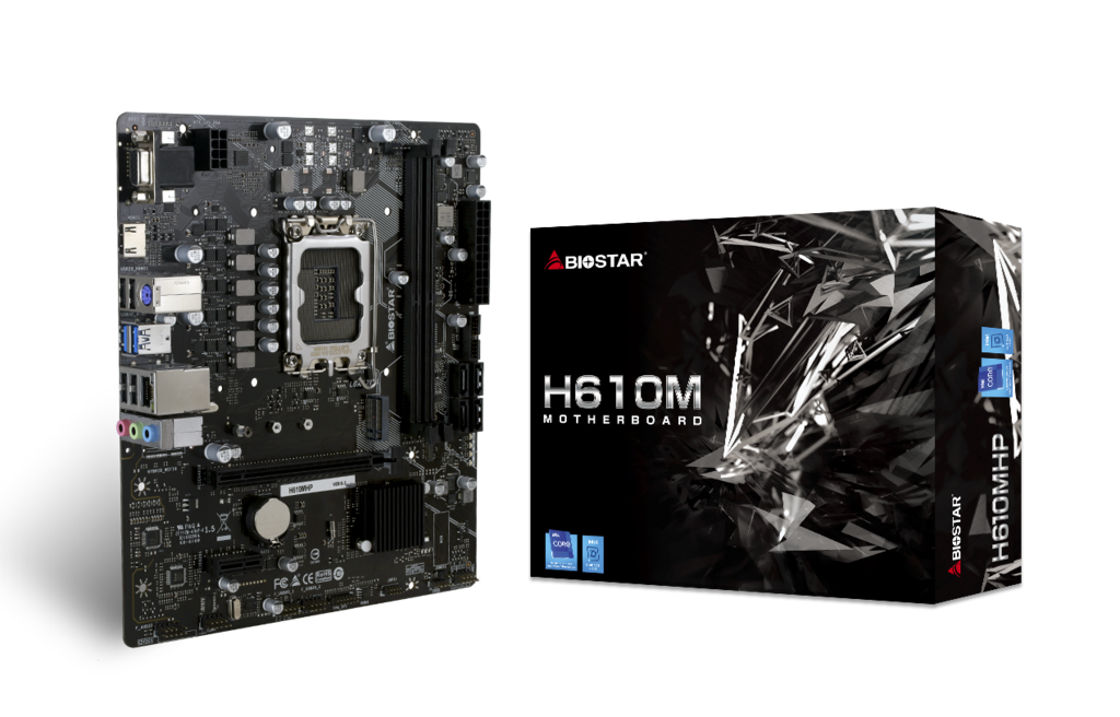 Motherboard Biostar H610MHP LGA1700 12th, 13th & 14th Gen 2xDDR4 Micro-ATX Open Box