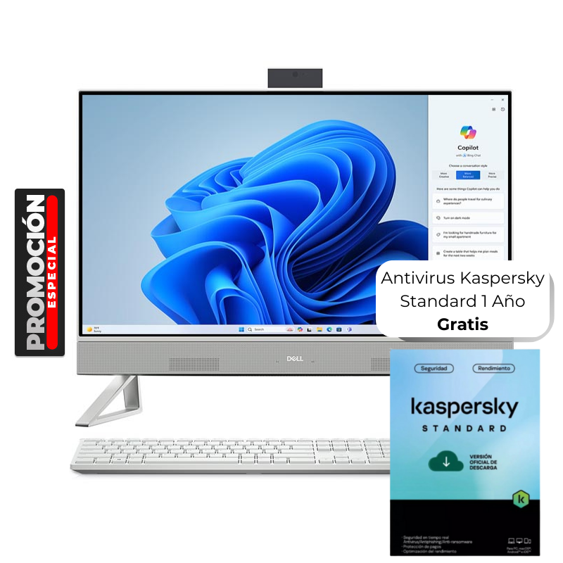 Computadora AIO Dell Inspiron 5352 24" Core 5 120U 16GB RAM 512GB SSD W11 Home Teclado Ingles