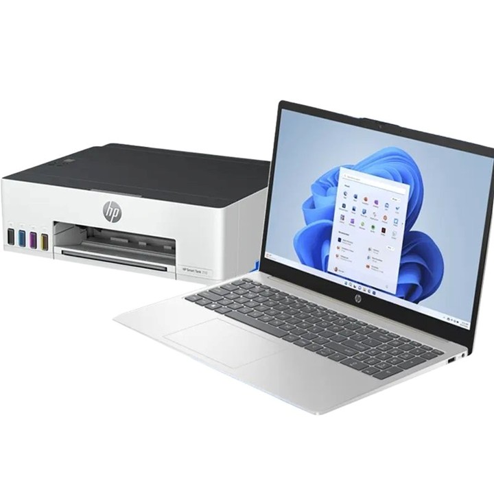 Bundle Laptop HP 15-fc0043la 15.6" FHD Ryzen 3 7320U 8GB RAM 512GB SSD W11 Home Teclado Español + Impresora HP Smart Tank 210