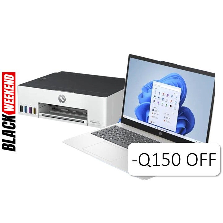 Bundle Laptop HP 15-fc0043la 15.6" FHD Ryzen 3 7320U 8GB RAM LPDDR5 512GB SSD Windows 11 Home Teclado Español + Impresora HP Smart Tank 210