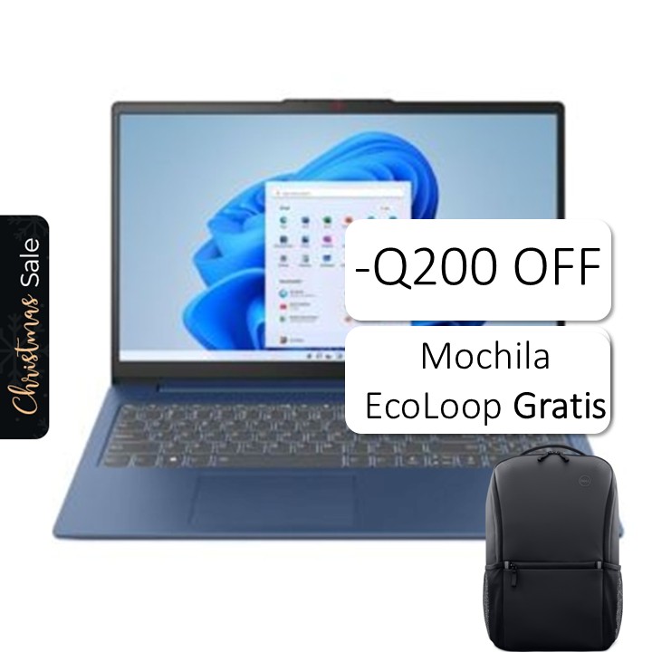 Laptop Lenovo IdeaPad Slim 3 15.6" Ryzen 5 7520U 8GB RAM 512GB SSD Azul Escarcha Windows 11 Home Teclado Español