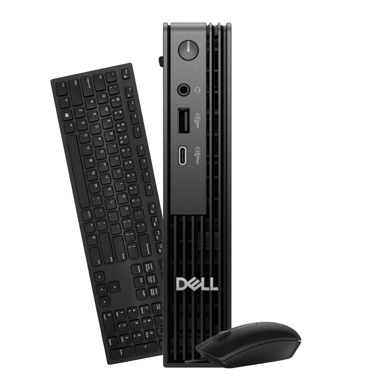 Computadora Dell Pro MFF Intel Core i5-14500T 16GB RAM 512GB SSD Intel UHD 770 W11 Pro Negro Teclado Español
