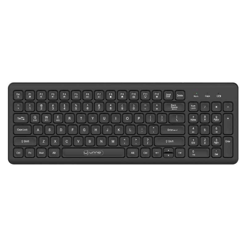 Teclado Inalámbrico Unno Tekno KeyPro KB6766BK Negro Español Multidispositivo