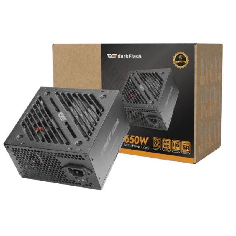 Fuente de Poder 850W DarkFlash EMT 80 Plus Bronce Negra
