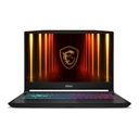Laptop MSI Katana 15.6" Gaming Intel Core i7-14650HX 16GB DDR5 512GB SSD M.2 NVIDIA GeForce RTX 5050 W11 Home Negro Teclado Ingles