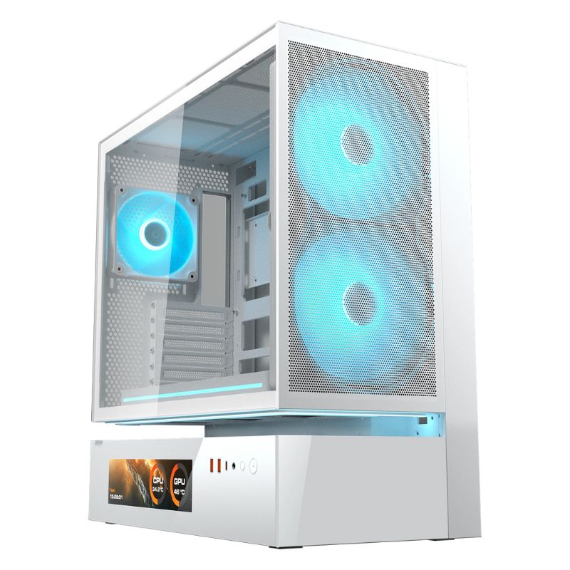 Case Gaming Cougar CFV235 Mesh Vision Media Torre ATX Blanco (Sin Fuente)