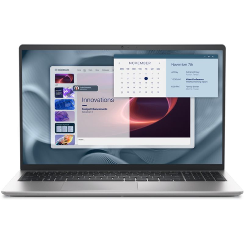Laptop Dell Pro PV15250 15.6" Intel Core i7-1355U 16GB RAM 512GB SSD Intel UHD Graphics W11 Pro Plateada Teclado Español