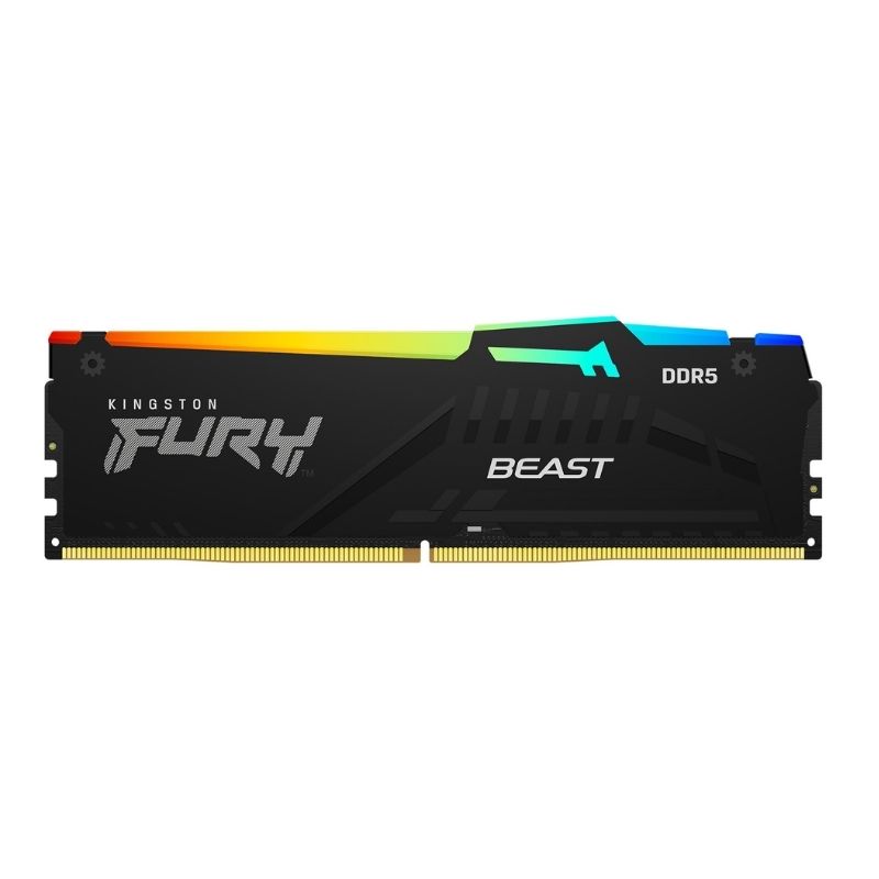 Memoria RAM DDR5 DIMM 32GB Kingston Fury Beast RGB con Disipador 5600MHz CL40