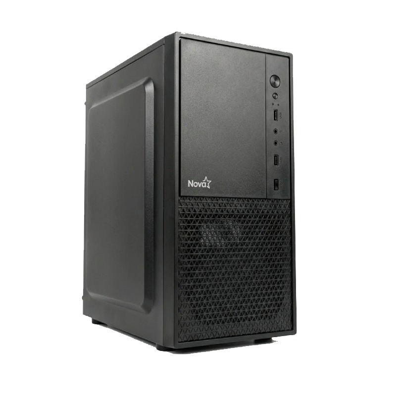 Case KME CM09Z9 NOVA Media Torre Micro ATX Negro Con Fuente Integrada