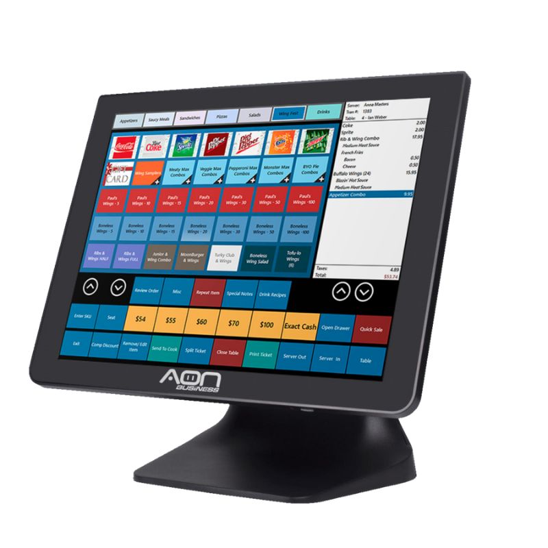 Computadora AIO AON ALLMAX-600W 15" Touch Intel Core i5-6360U 8GB RAM 128GB SSD  W10 Pro Negro