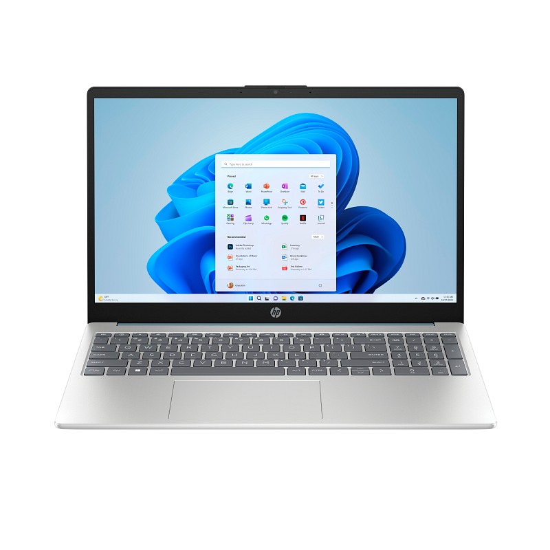 Laptop HP 15.6" HD 15-fd2050wm Intel Core Ultra 5 225U 8GB RAM 512GB SSD W11 Home Plateado Teclado Inglés