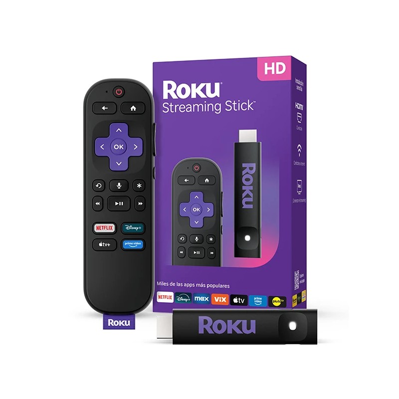 Dispositivo de streaming Roku Streaming Stick HD HDMI con control remoto por voz