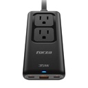 Cargador Forza PS-235USBC con Regleta 1 USB-A, 2 USB-C, 2 Tomas 100V Negra