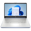 Laptop HP 14-DQ6102dx 14" Intel Celeron N150 4GB RAM 128GB UFS W11S Home Azul Cielo Teclado Inglés