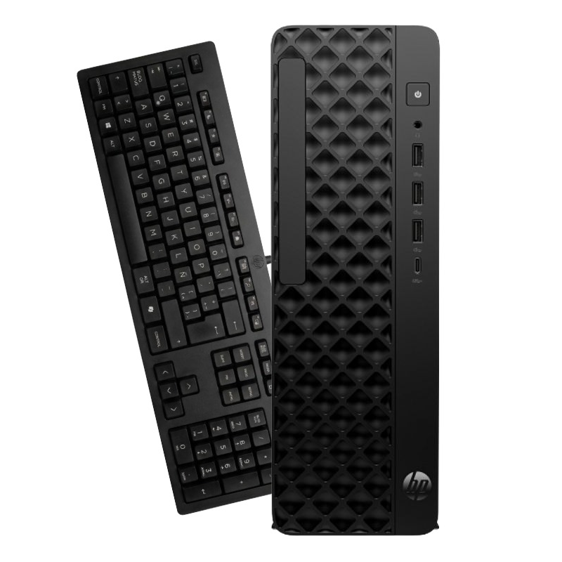 Computadora HP ProDesk 2 SFF G1i Intel Core i3-14100 16GB RAM 512GB SSD Intel UHD W11 Pro Negro Teclado Español