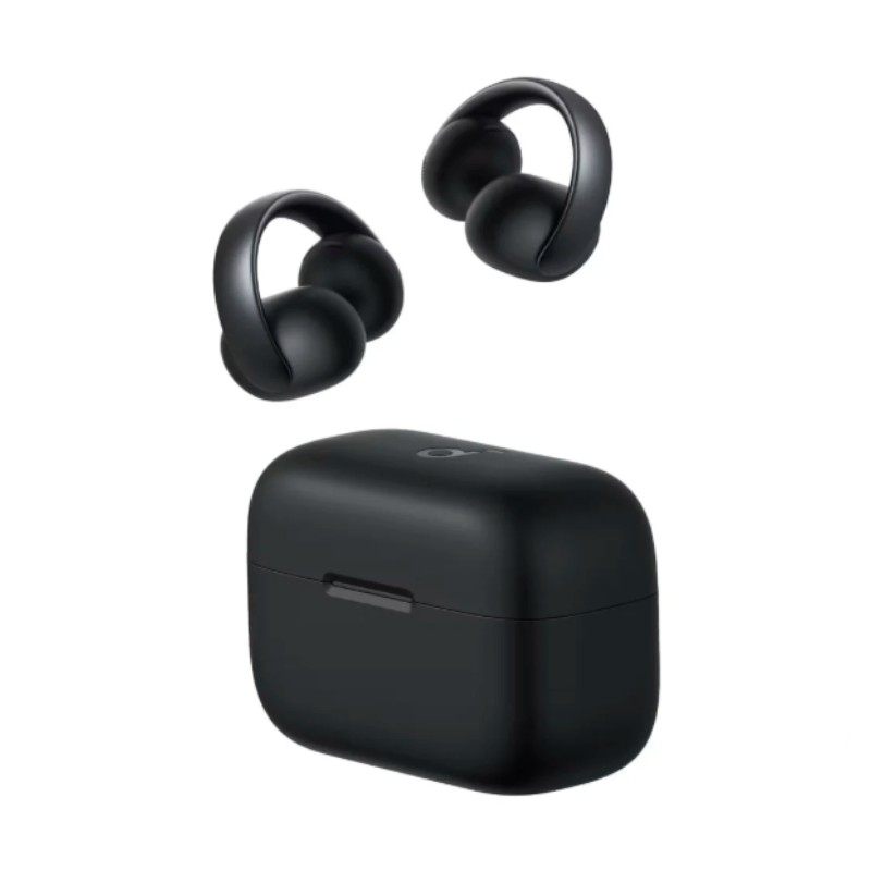 Audífonos tipo Open-Ear Soundcore AeroClip Bluetooth con Micrófono Negro