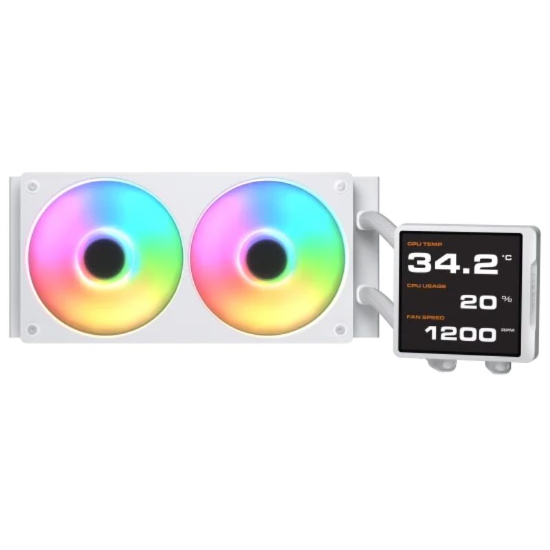 Enfriador Liquido 240mm Cougar Poseidon Vistek Pro ARGB 240 Blanco