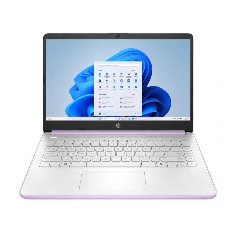 Laptop HP 14-dq6105dx 14" Intel Celeron N150 4GB RAM 128GB UFS W11S Home Oro Rosa Teclado Inglés
