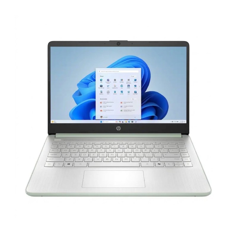 Laptop HP 14-dq6103dx 14" Intel Celeron N150 4GB RAM 128GB UFS W11S Home Verde Claro Teclado Inglés