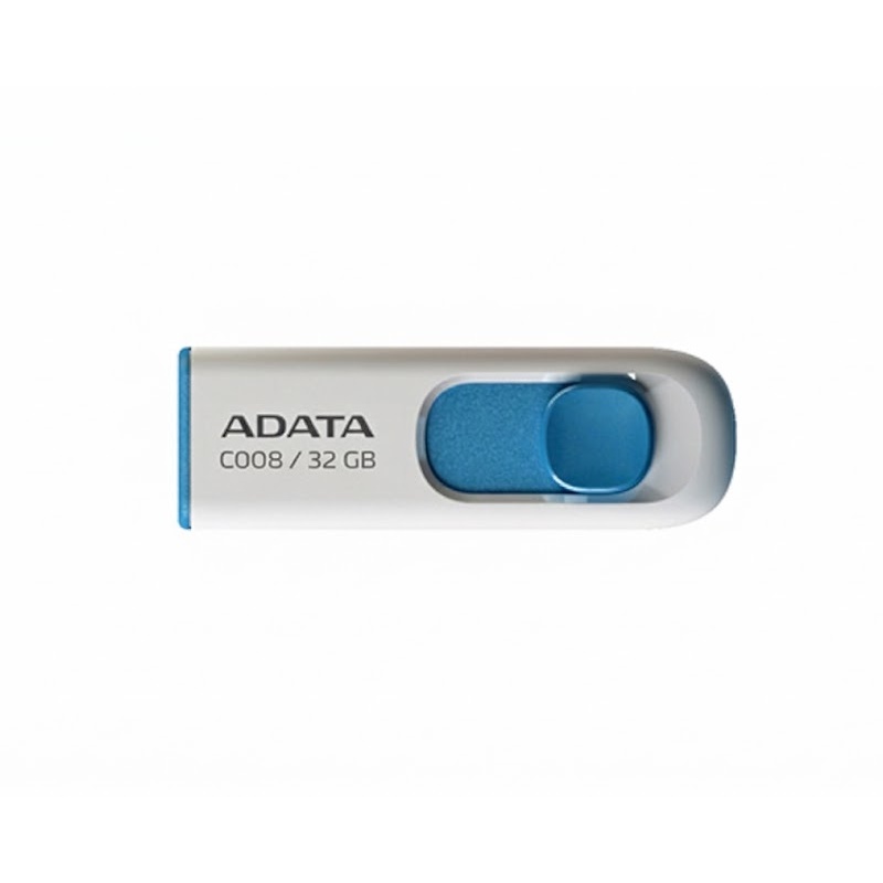 Memoria USB ADATA 32GB AC008 USB 2.0 Blanco con Azul