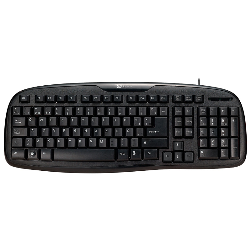 Teclado Alámbrico USB Klip Xtreme Stylus Español Waterproof Negro