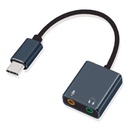 Adaptador Argom USB-C a Salida Stereo y Micrófono Mono