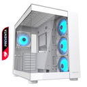 Case Gaming Cougar FV150 RGB Media Torre Blanco (Sin Fuente)