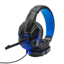 Audífonos Tipo Headset Unno Tekno HS7230BL USB  Brave con Micrófono Negro-Azul