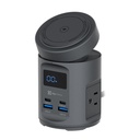 Estación de carga inalámbrica 7 en 1 Klip Xtreme PowerDesk Ultra KDC-700 Gris