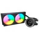 Enfriador líquido 240 mm Cougar Poseidon Vistek ARGB con display LCD IPS 1.9" digital negro