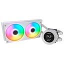 Enfriador líquido 240 mm Cougar Poseidon Vistek ARGB con display LCD IPS 1.9" digital blanco